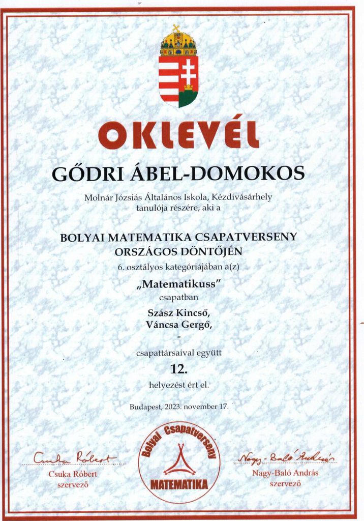 oklevél
